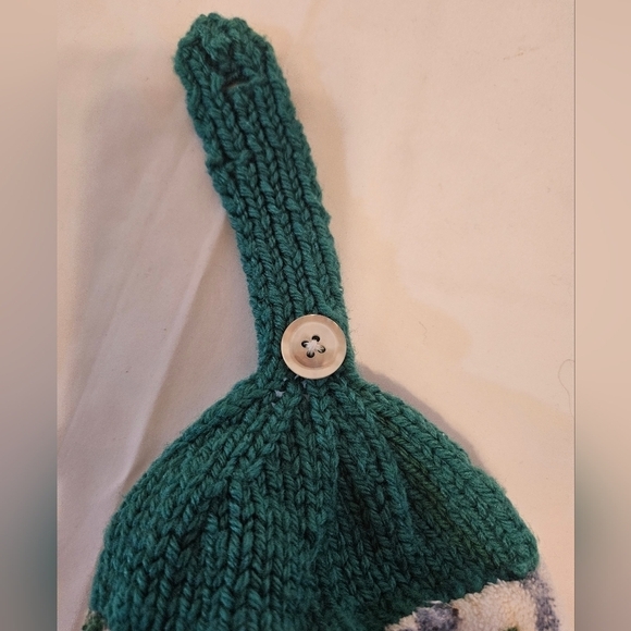 Hand Crafted handmade  green crochet top kitchen dish towels strawberry rustic - Picture 2 of 16